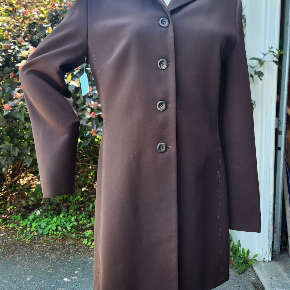 Brown Tailored Blazer with Notched Lapel
